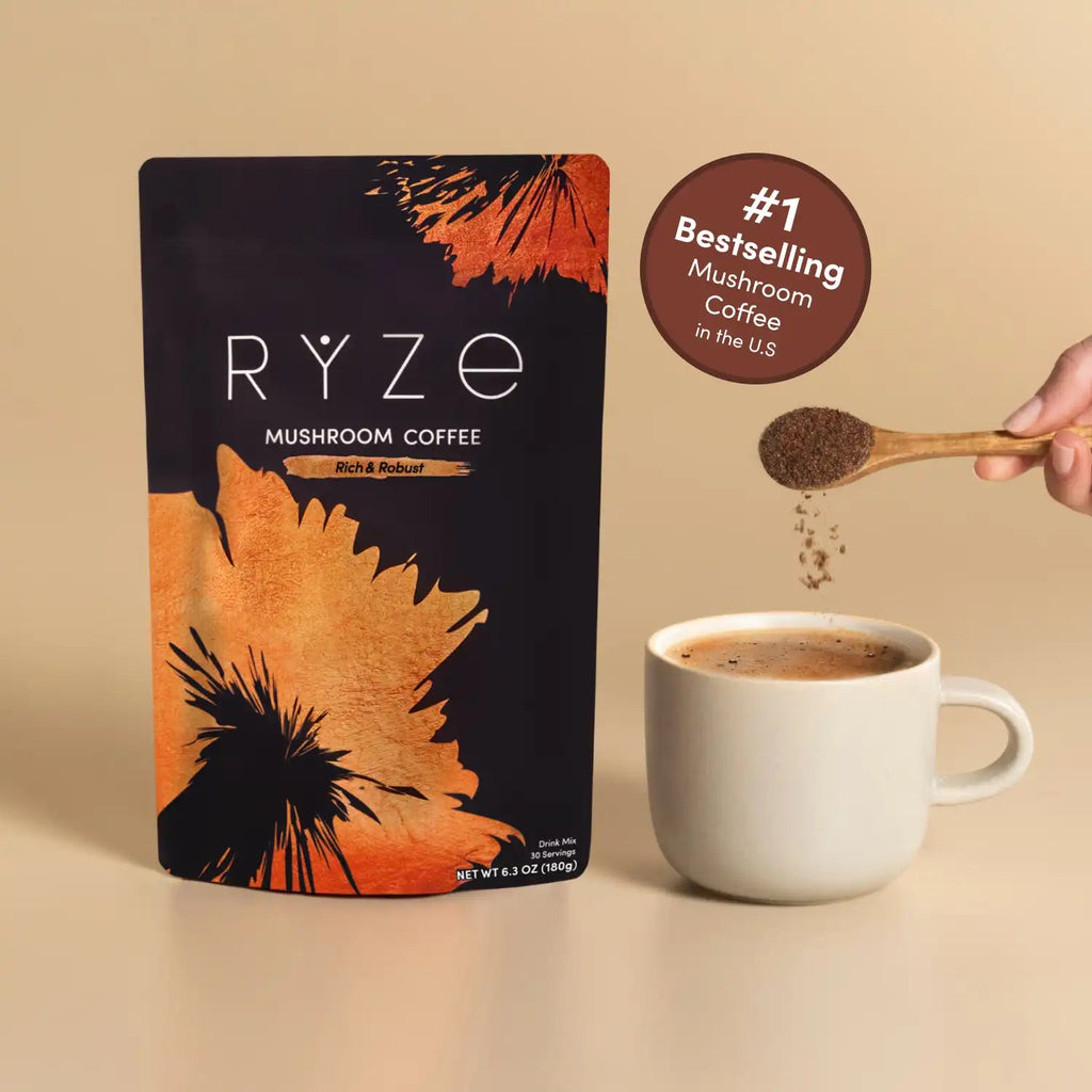 RYZE Mushroom Coffee Dark Roast Blend (30 Servings)