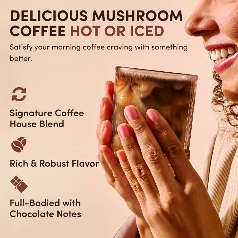 RYZE Mushroom Coffee Dark Roast Blend (30 Servings)