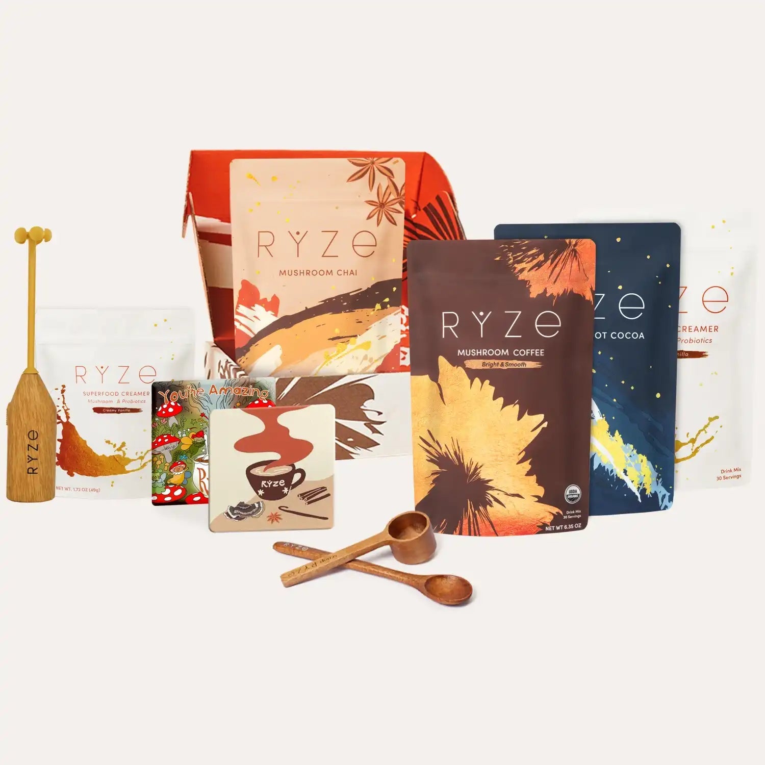 RYZE Chai Coffee Cocoa Elevate + Unwind Bundle