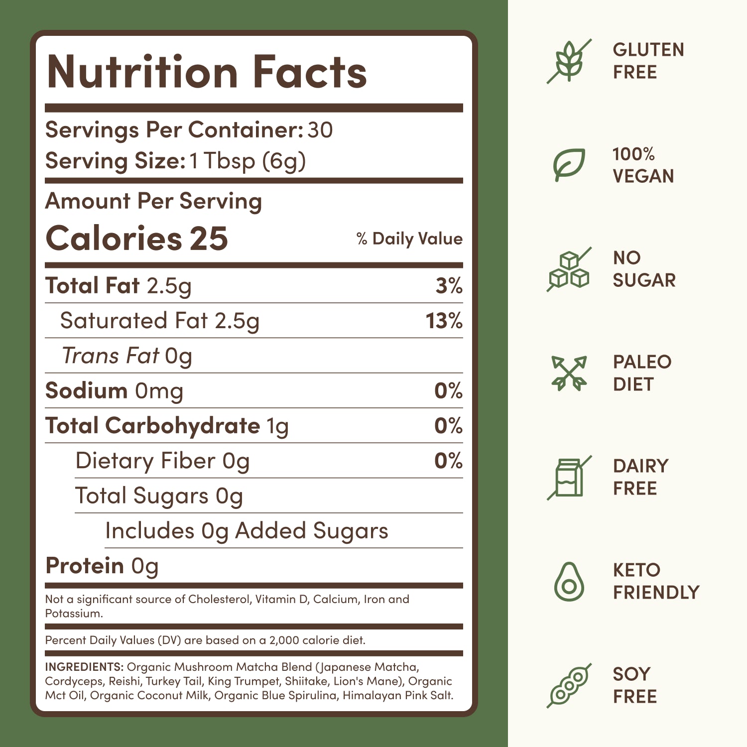 RYZE Functional Mushroom Matcha (30 Servings)