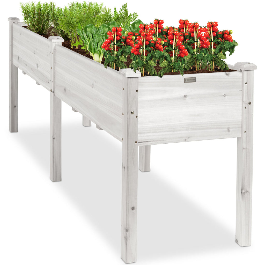 Raised Garden Bed Elevated Wood Garden Planter Stand - 72x24x30in