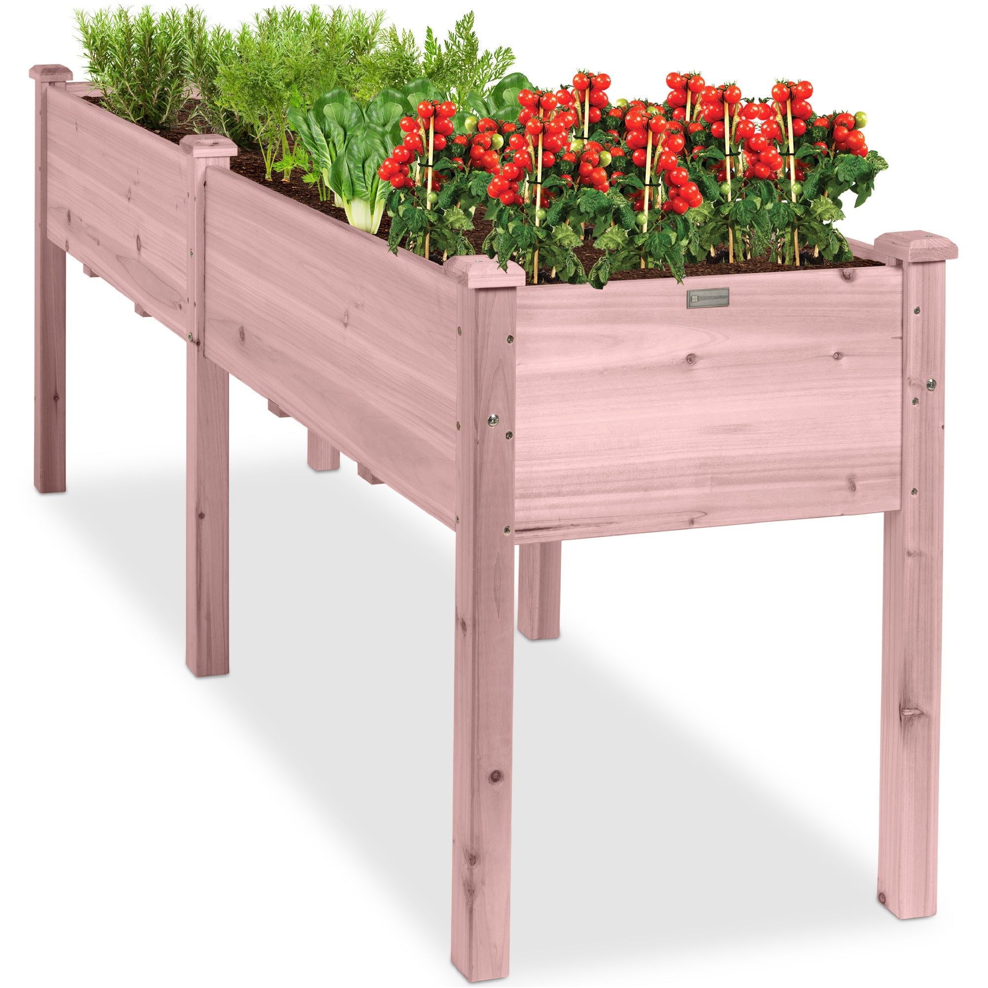 Raised Garden Bed Elevated Wood Garden Planter Stand - 72x24x30in