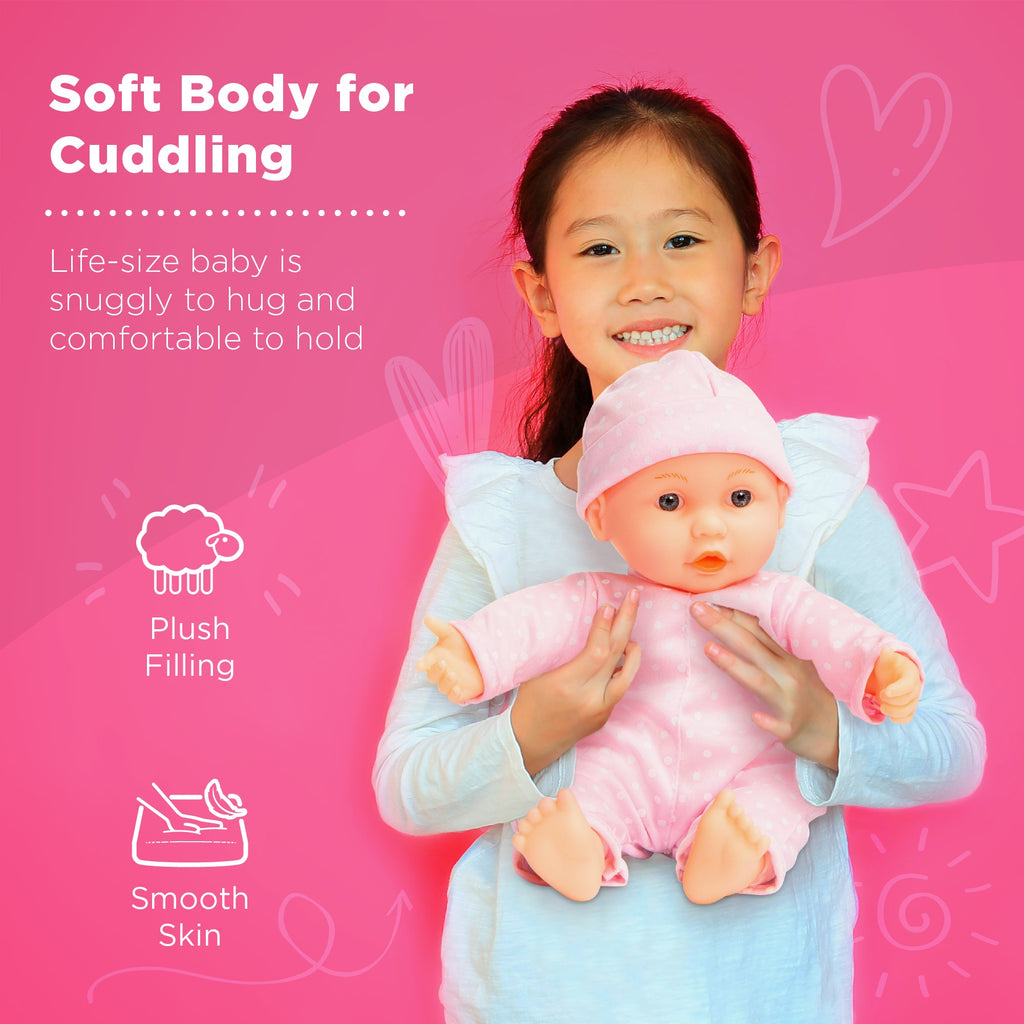 Realistic Baby Doll with Soft Body Highchair Potty Accessories - 12.5in