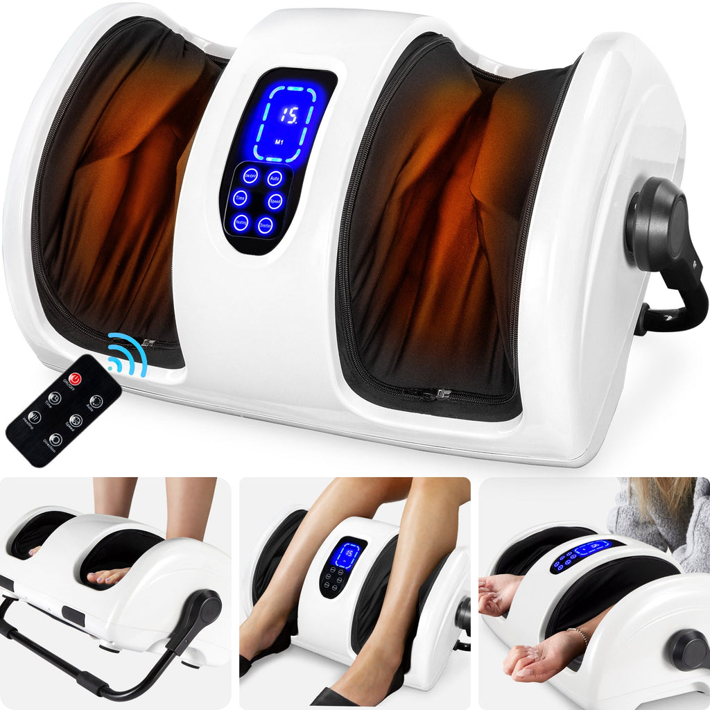 Reflexology Shiatsu Foot Massager w/ High-Intensity Rollers Remote Control