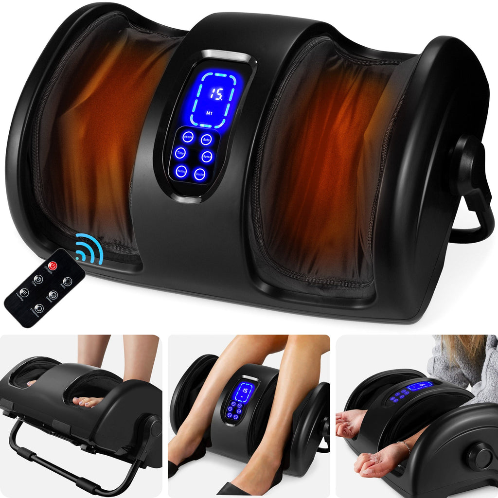 Reflexology Shiatsu Foot Massager w/ High-Intensity Rollers Remote Control