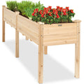Raised Garden Bed Elevated Wood Garden Planter Stand - 72x24x30in