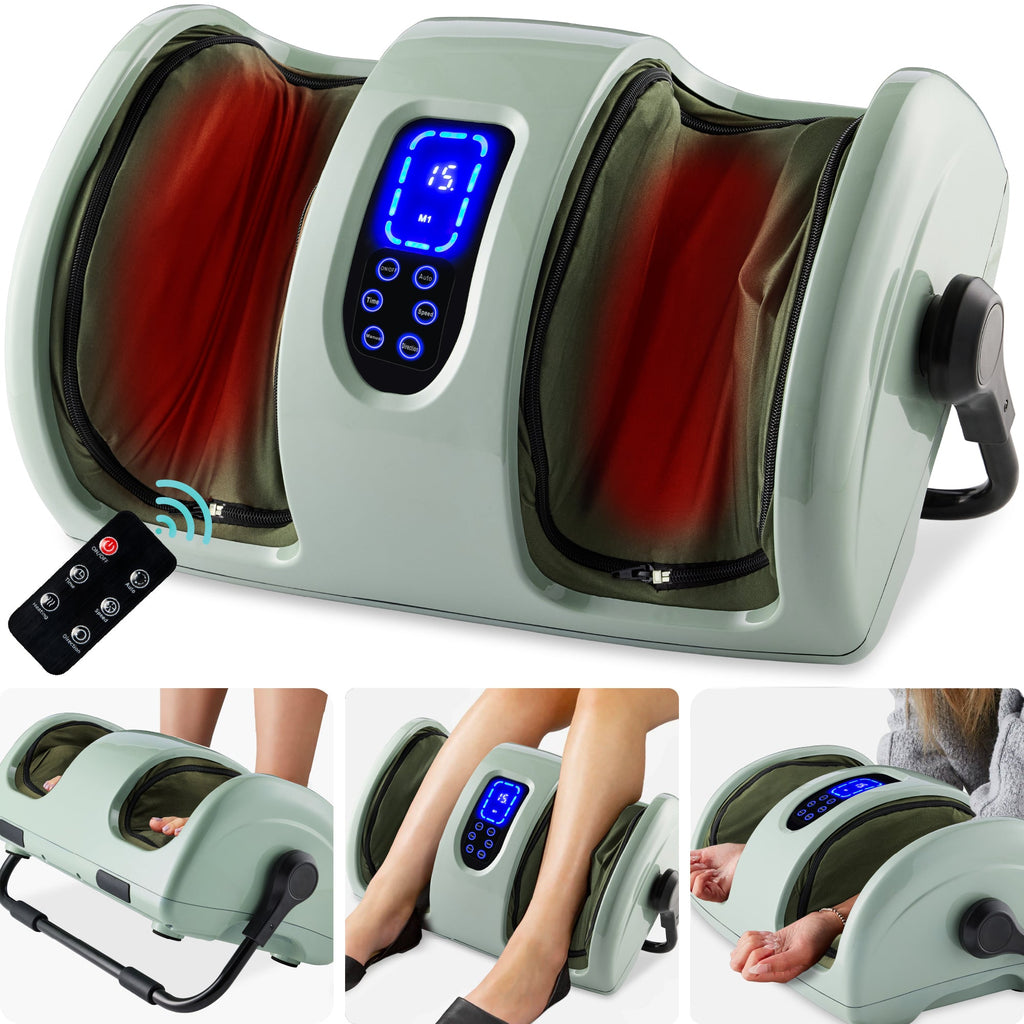 Reflexology Shiatsu Foot Massager w/ High-Intensity Rollers Remote Control