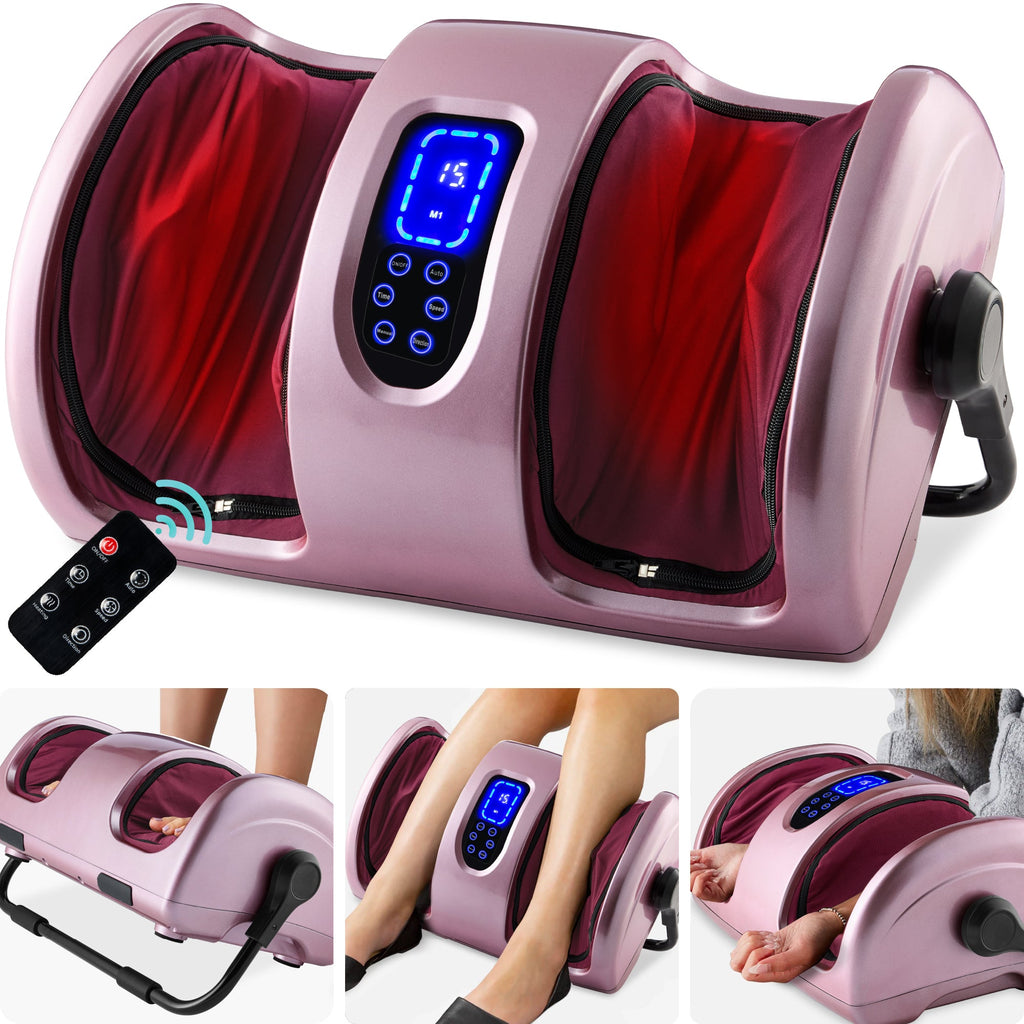Reflexology Shiatsu Foot Massager w/ High-Intensity Rollers Remote Control
