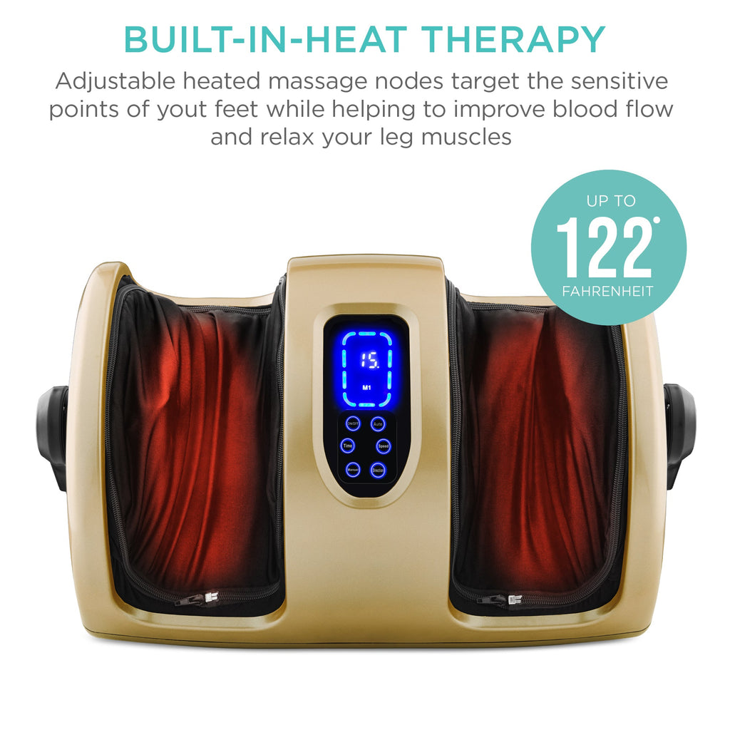 Reflexology Shiatsu Foot Massager w/ High-Intensity Rollers Remote Control