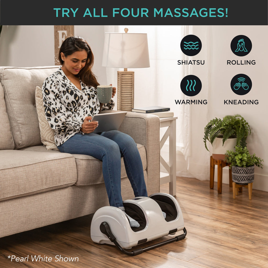 Reflexology Shiatsu Foot Massager w/ High-Intensity Rollers Remote Control